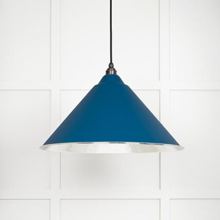 Hammered Nickel Hockley Pendant in Upstream | 45433U