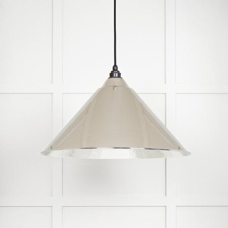 Hammered Nickel Hockley Pendant | 45433