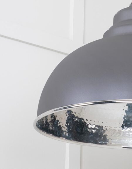 Hammered Nickel Harborne Pendant in Bluff | 45472BL - Image 5