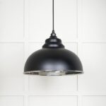 Hammered Nickel Harborne Pendant in Elan Black | 45472EB