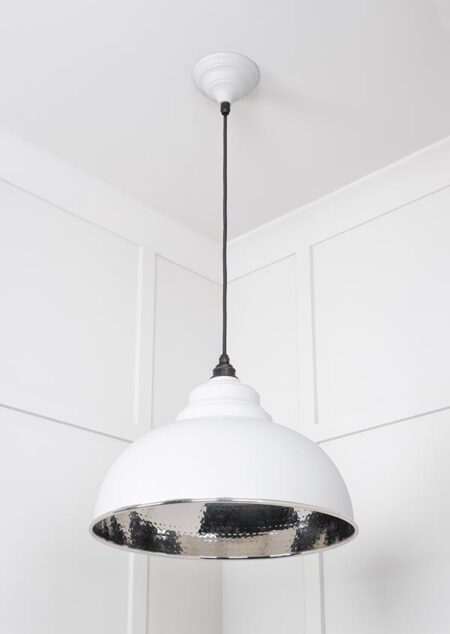 Hammered Nickel Harborne Pendant in Flock | 45472F - Image 4
