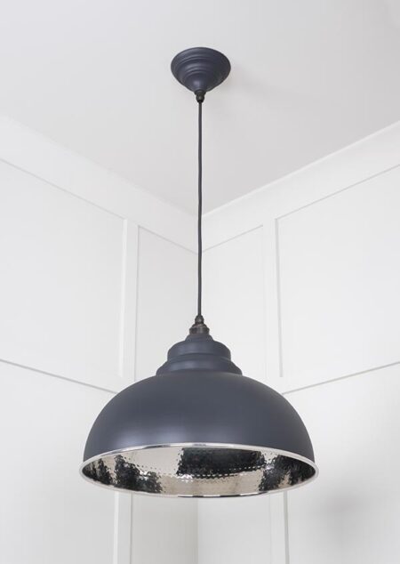 Hammered Nickel Harborne Pendant in Slate | 45472SL - Image 4