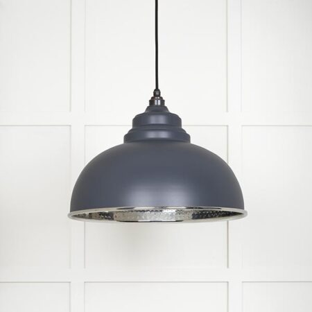 Hammered Nickel Harborne Pendant in Slate | 45472SL