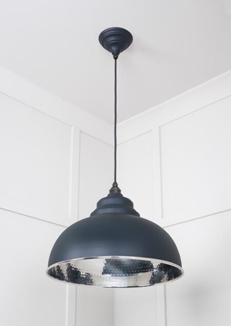 Hammered Nickel Harborne Pendant in Soot | 45472SO - Image 3