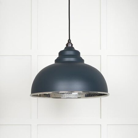 Hammered Nickel Harborne Pendant in Soot | 45472SO