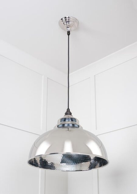 Hammered Nickel Harborne Pendant | 45472 - Image 3