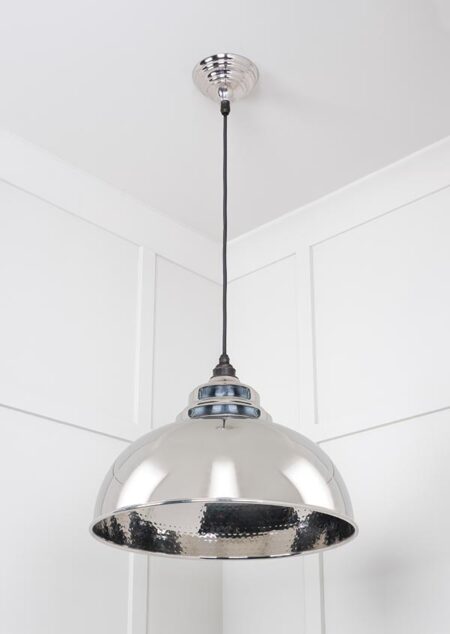 Hammered Nickel Harborne Pendant | 45472 - Image 4