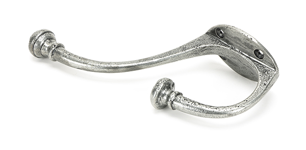 From the Anvil Pewter 7 3/4" Hat & Coat Hook - Pewter Patina