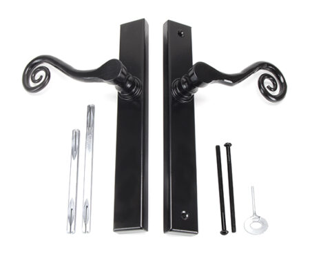Black Monkeytail Slimline Lever Espag. Latch Set - LH | 46397L - Image 5