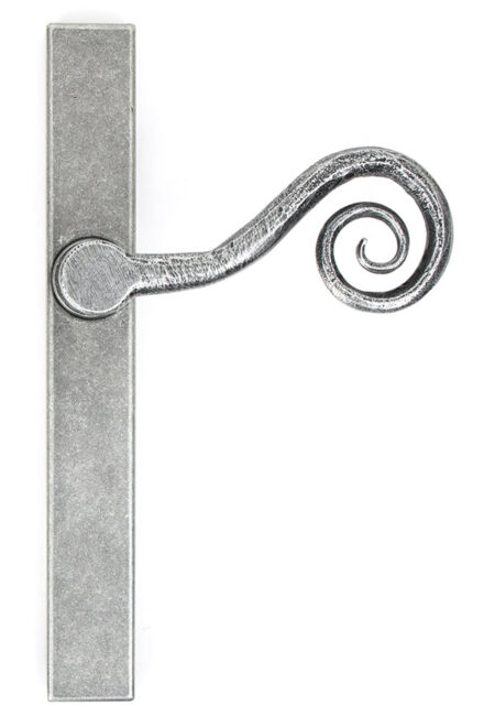 Pewter Monkeytail Slimline Lever Espag. Latch Set - RH | 46398R