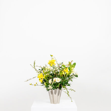 Smooth Nickel Flora Pot - Small | 47121