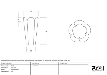 Smooth Nickel Flora Vase - Image 4