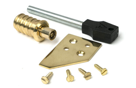 Polished Brass Key-Flush Sash Stop | 47130 - Image 2