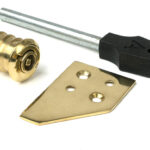 Polished Brass Key-Flush Sash Stop | 47130