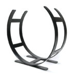 Matt Black Curved Log Holder - Large | 47211