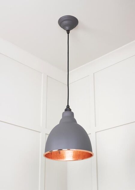 Hammered Copper Brindley Pendant in Bluff | 49500BL - Image 3