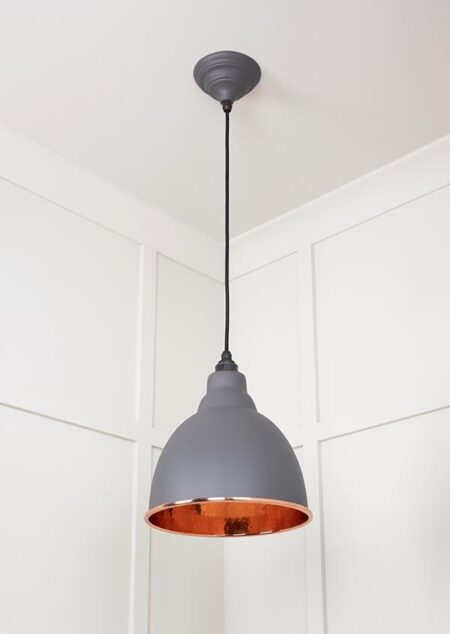 Hammered Copper Brindley Pendant in Bluff | 49500BL - Image 4