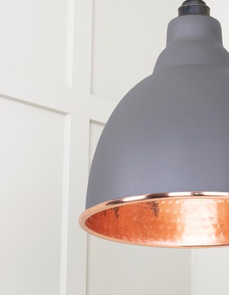 Hammered Copper Brindley Pendant in Bluff | 49500BL - Image 5