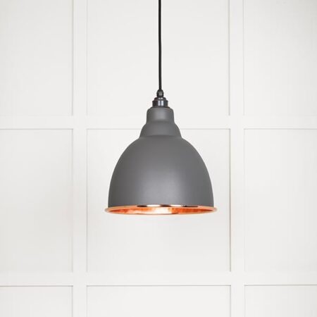 Hammered Copper Brindley Pendant in Bluff | 49500BL