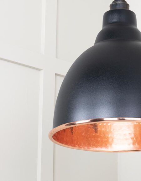 Hammered Copper Brindley Pendant in Elan Black | 49500EB - Image 5