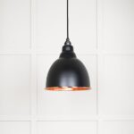 Hammered Copper Brindley Pendant in Elan Black | 49500EB