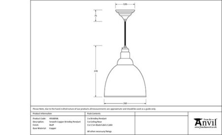 Smooth Copper Brindley Pendant in Bluff | 49500SBL - Image 7