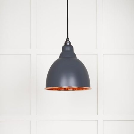 Hammered Copper Brindley Pendant in Slate | 49500SL - Image 2