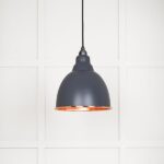 Hammered Copper Brindley Pendant in Slate | 49500SL