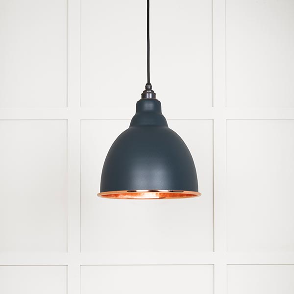 Hammered Copper Brindley Pendant in Soot | 49500SO