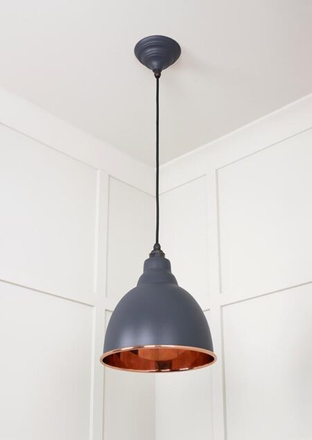 Smooth Copper Brindley Pendant in Slate | 49500SSL - Image 4