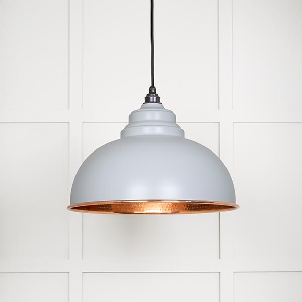 Hammered Copper Harborne Pendant in Birch | 49501BI
