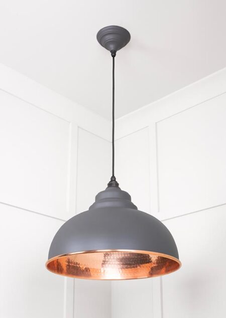 Hammered Copper Harborne Pendant in Bluff | 49501BL - Image 3