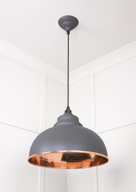 Hammered Copper Harborne Pendant in Bluff | 49501BL - Image 4