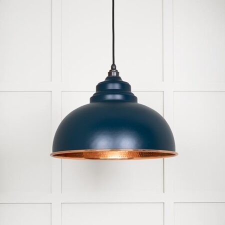 Hammered Copper Harborne Pendant in Dusk | 49501DU