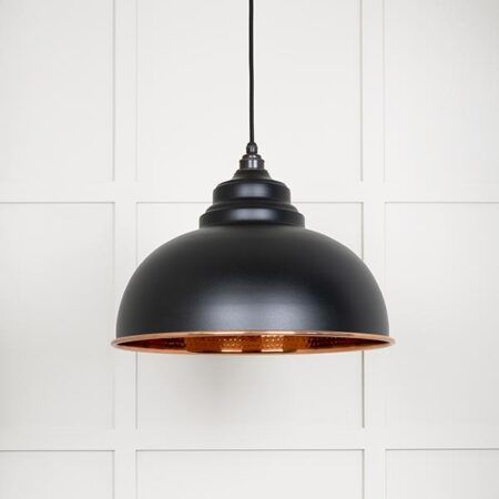 Hammered Copper Harborne Pendant in Elan Black | 49501EB - Image 2