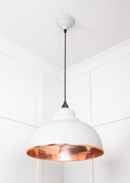 Hammered Copper Harborne Pendant in Flock | 49501F - Image 3