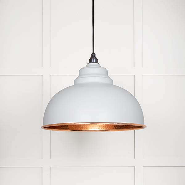 Hammered Copper Harborne Pendant in Flock | 49501F