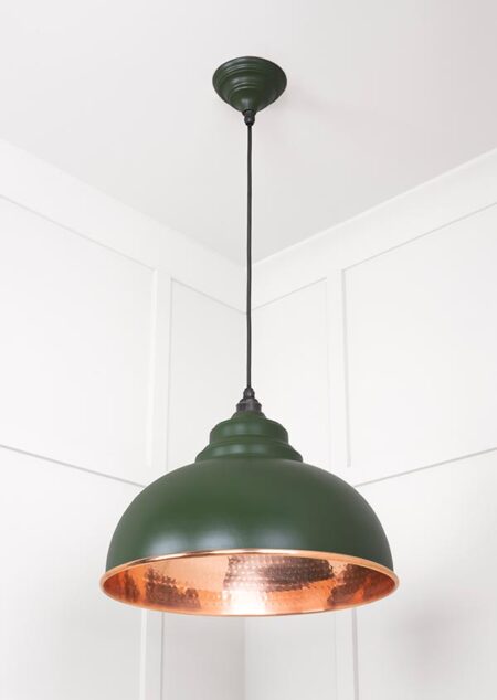 Hammered Copper Harborne Pendant in Heath | 49501H - Image 3