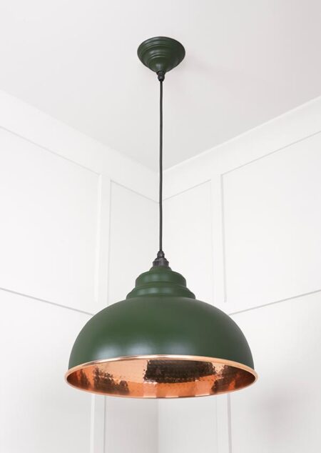 Hammered Copper Harborne Pendant in Heath | 49501H - Image 4