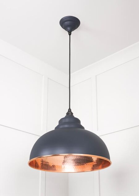 Hammered Copper Harborne Pendant in Slate | 49501SL - Image 3
