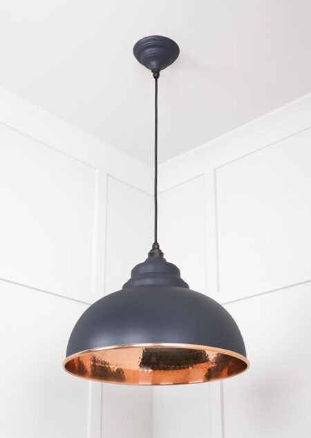 Hammered Copper Harborne Pendant in Slate | 49501SL - Image 4