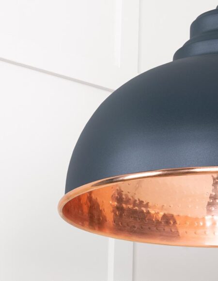 Hammered Copper Harborne Pendant in Soot | 49501SO - Image 5