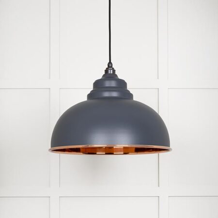 Smooth Copper Harborne Pendant in Slate | 49501SSL - Image 2