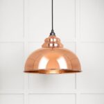 Hammered Copper Harborne Pendant | 49501