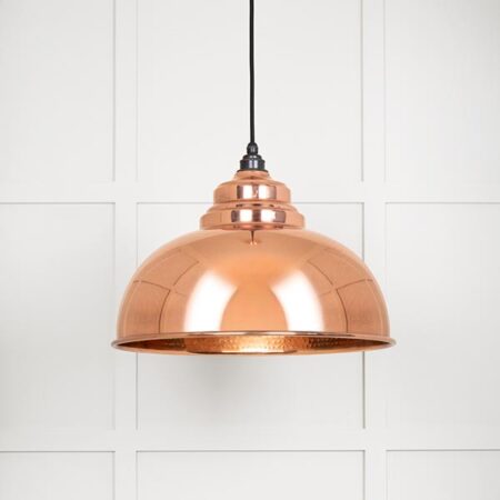 Hammered Copper Harborne Pendant | 49501
