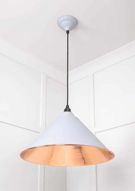 Hammered Copper Hockley Pendant in Birch | 49503BI - Image 3