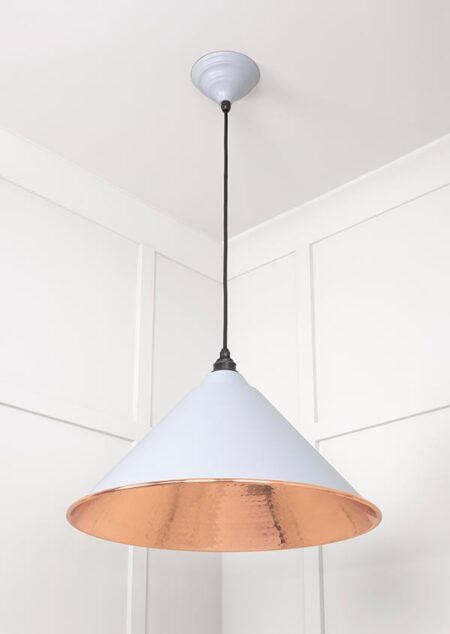 Hammered Copper Hockley Pendant in Birch | 49503BI - Image 4