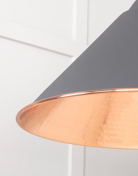 Hammered Copper Hockley Pendant in Bluff | 49503BL - Image 5