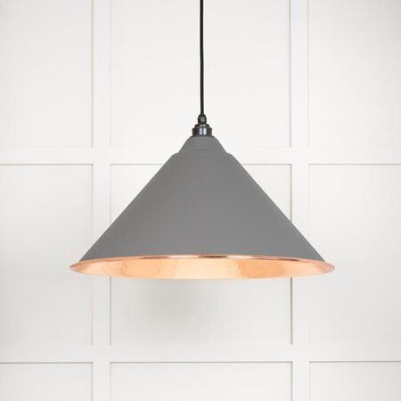 Hammered Copper Hockley Pendant in Bluff | 49503BL