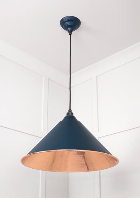 Hammered Copper Hockley Pendant in Dusk | 49503DU - Image 4